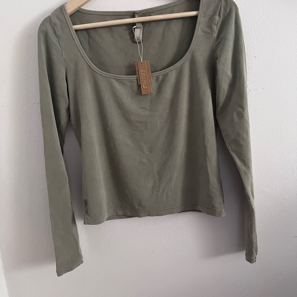 SKIMS scoop neck long sleeve